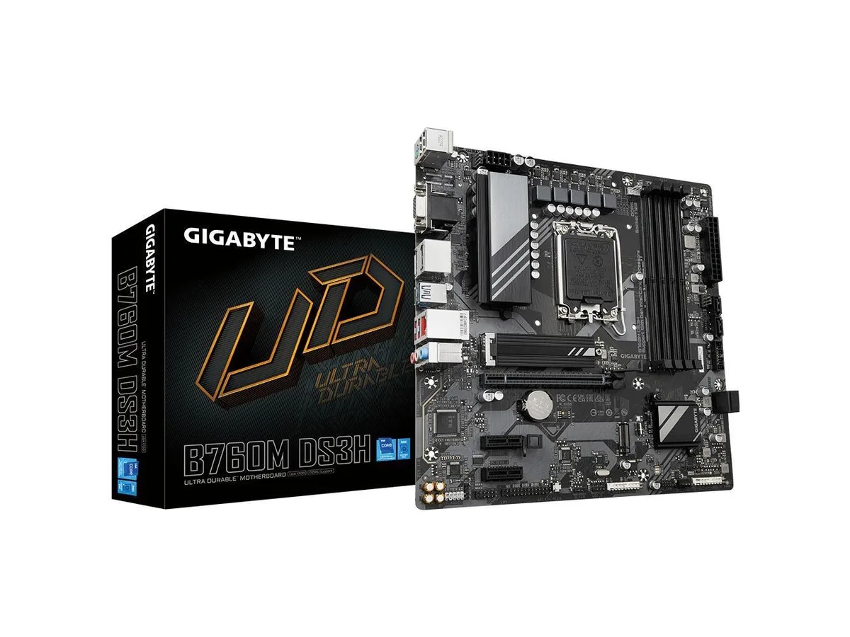GIGABYTE GIGABYTE B760M DS3H DDR5 LGA 1700 Intel motherboard — photo du produit