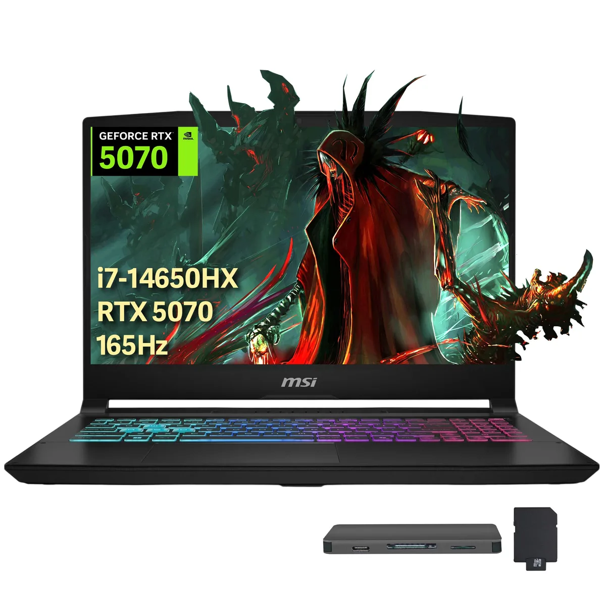 MSI MSI Katana 15.6" QHD 165Hz i7-14650HX RTX 5070 32GB 2TB Docking Set gaming laptop — product photo