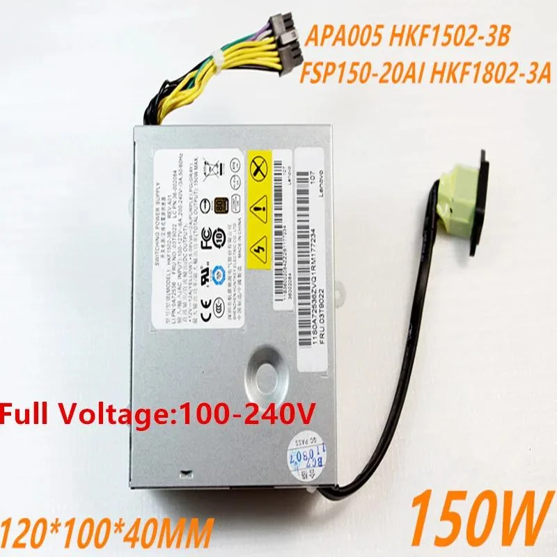 KHACHIMO 150W ATX power supply unit with 14-pin connector, matte black finish