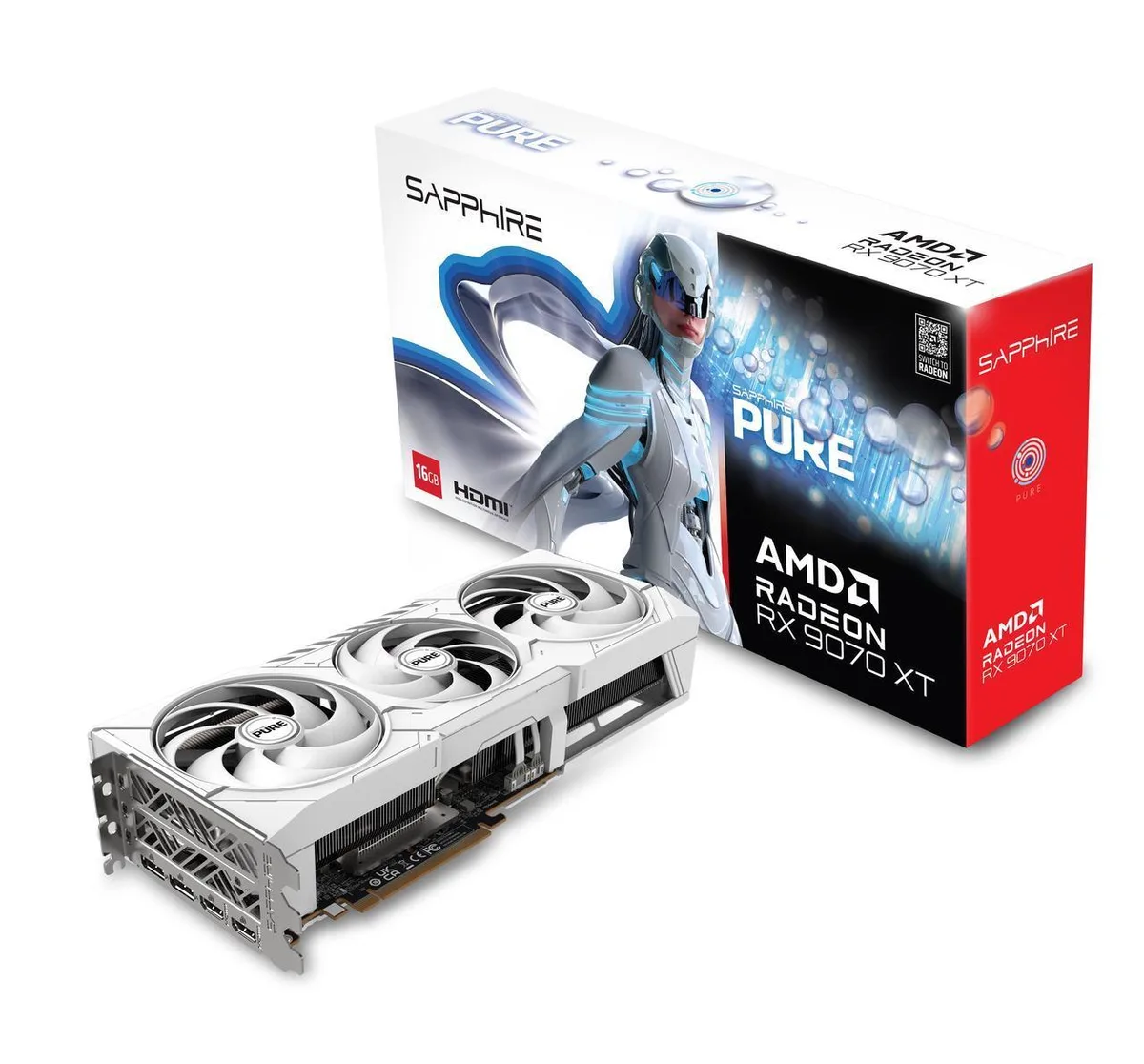 Sapphire Tech Sapphire Tech PURE Radeon RX 9070 XT 16GB graphics card — photo du produit