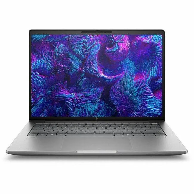 Silver 14 inch mobile workstation laptop closed showing smooth finish