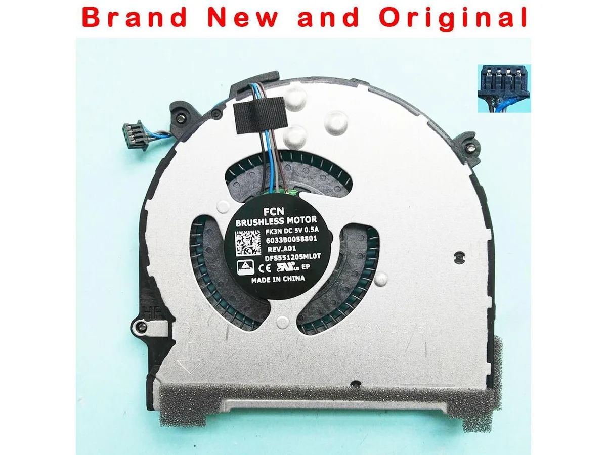Fans Fans CPU cooler for FCN DFS551205ML0T FK3N DC5V .5A 6033B0058801 — foto del producto