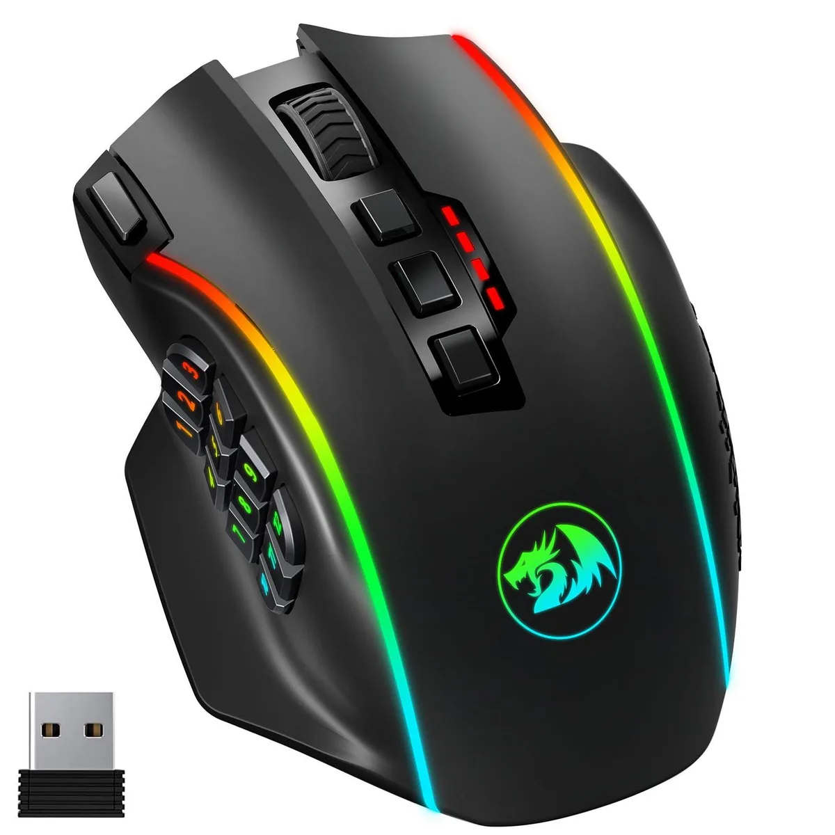 Redragon M901P-KS Wireless Gaming Mouse 16000 DPI 16 Buttons 70Hrs — product photo