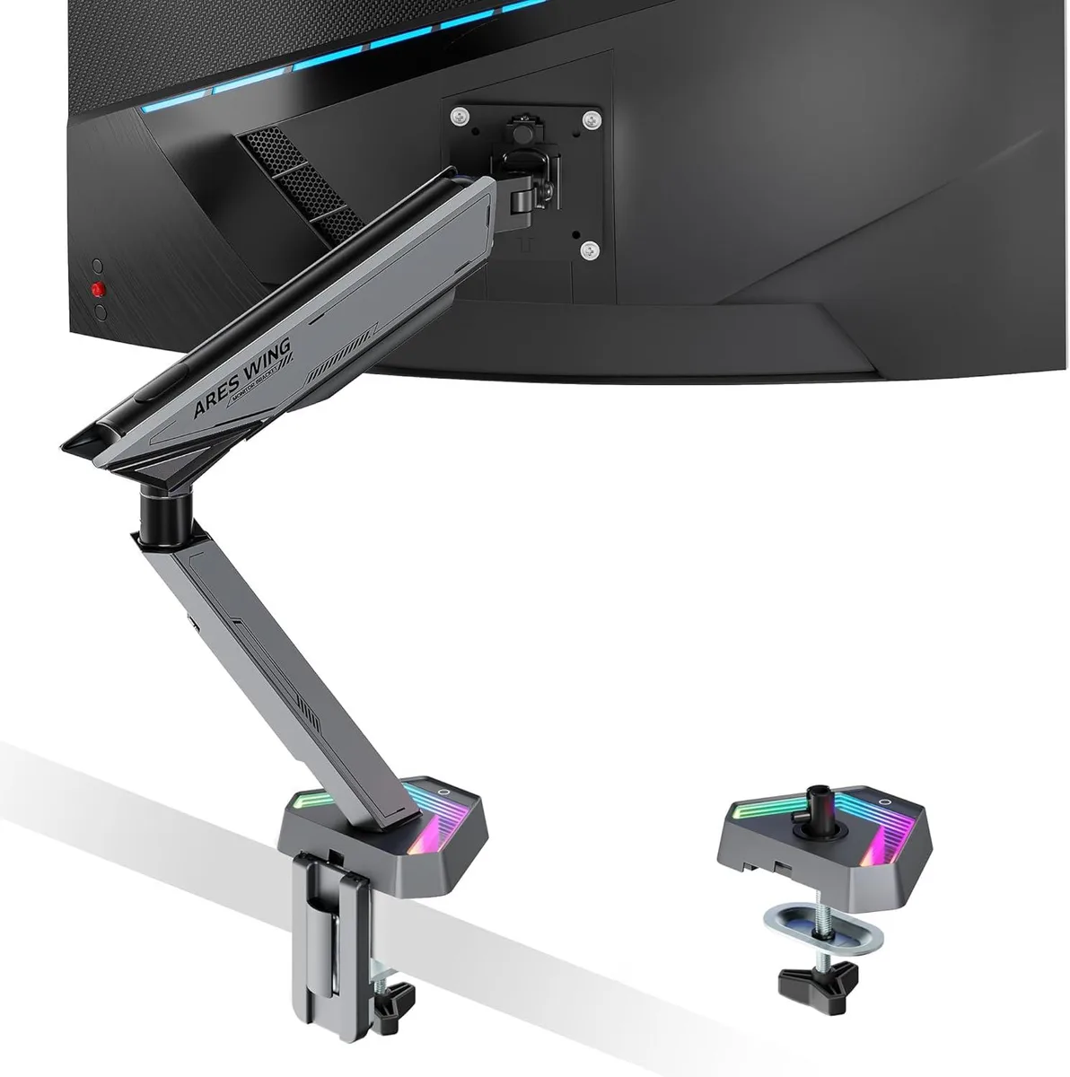 BFKK BFKK RGB Single Monitor Arm 17-45" 35.2 lbs Gray — preces foto