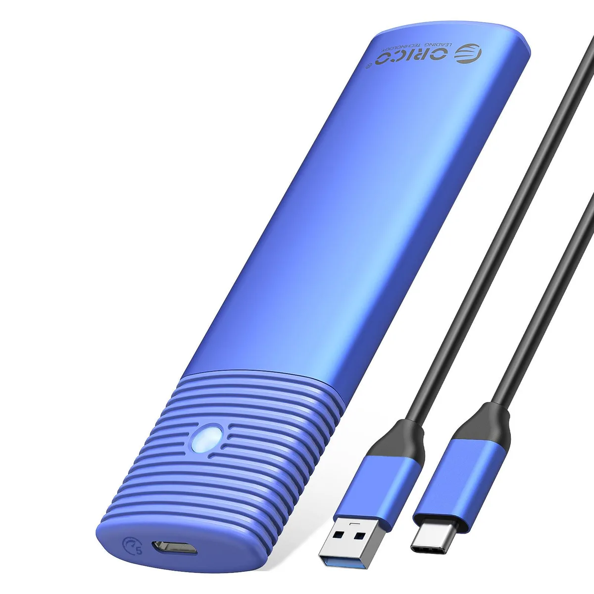 Orico Orico M.2 SATA drive enclosure 5Gbps 2230/2242/2260/2280 USB-C Blue — Produktfoto