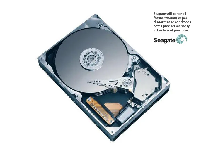 Silver 3.5 inch bare SATA hard drive with green circuit board visible