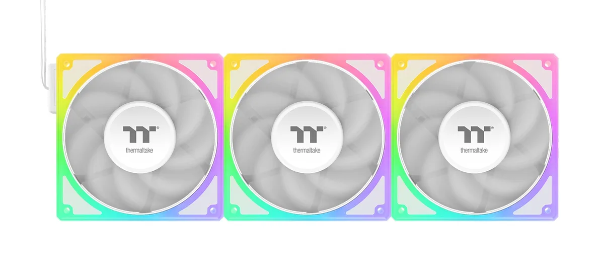 Thermaltake Thermaltake CL-F211-PL12SW-A 120mm ARGB case fan 3-pack white — 제품 사진