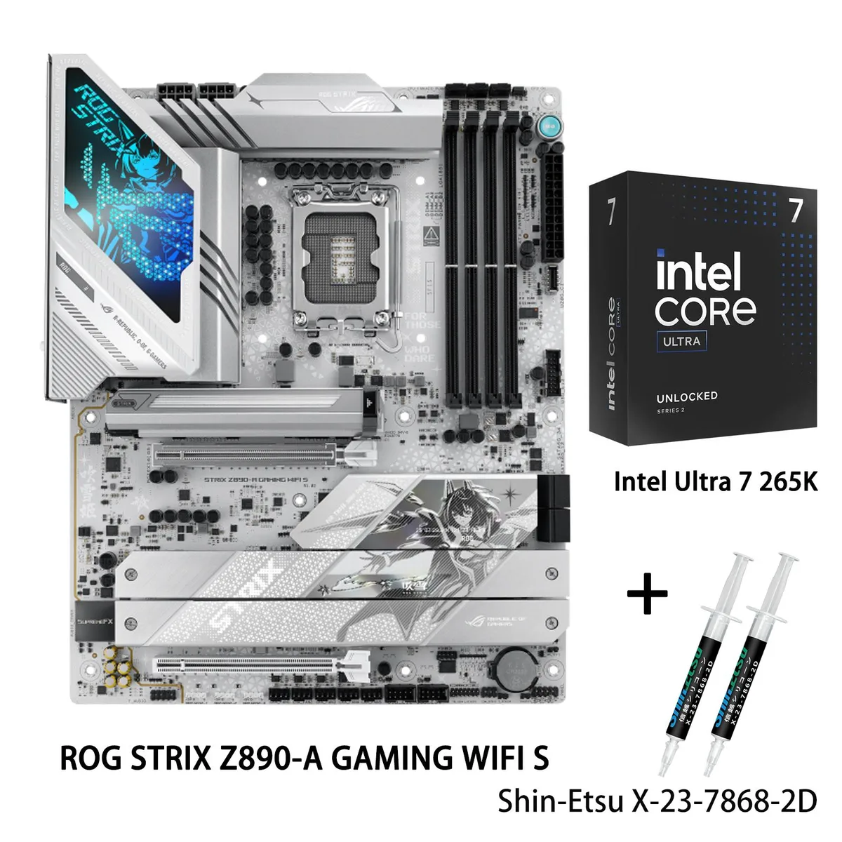 ASUS ASUS ROG STRIX Z890-A GAMING WIFI S Intel motherboard & Core Ultra 7 265K CPU combo — product photo