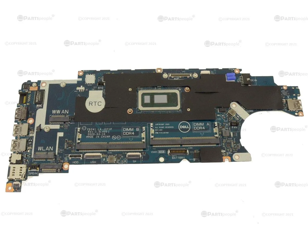 Green Dell Latitude 5410 motherboard with i7-10610U CPU installed