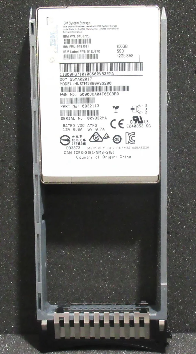 IBM IBM HUSMM1680ASS200 800GB 12Gbps 2.5in SAS internal hard drive — product photo