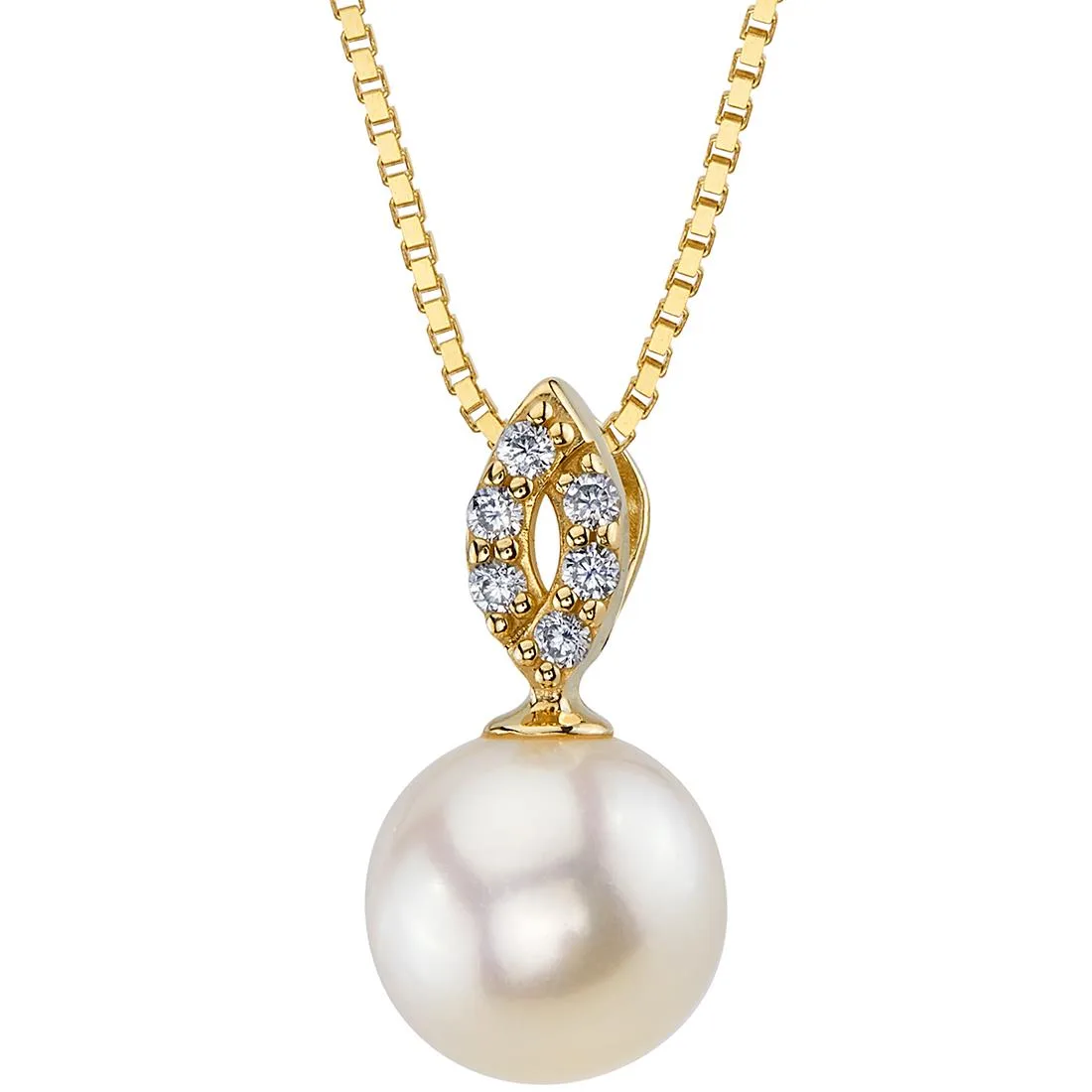 Oravo Oravo 14K Yellow Gold Freshwater Pearl Solitaire Pendant Necklace 9.0mm 18in chain — product photo