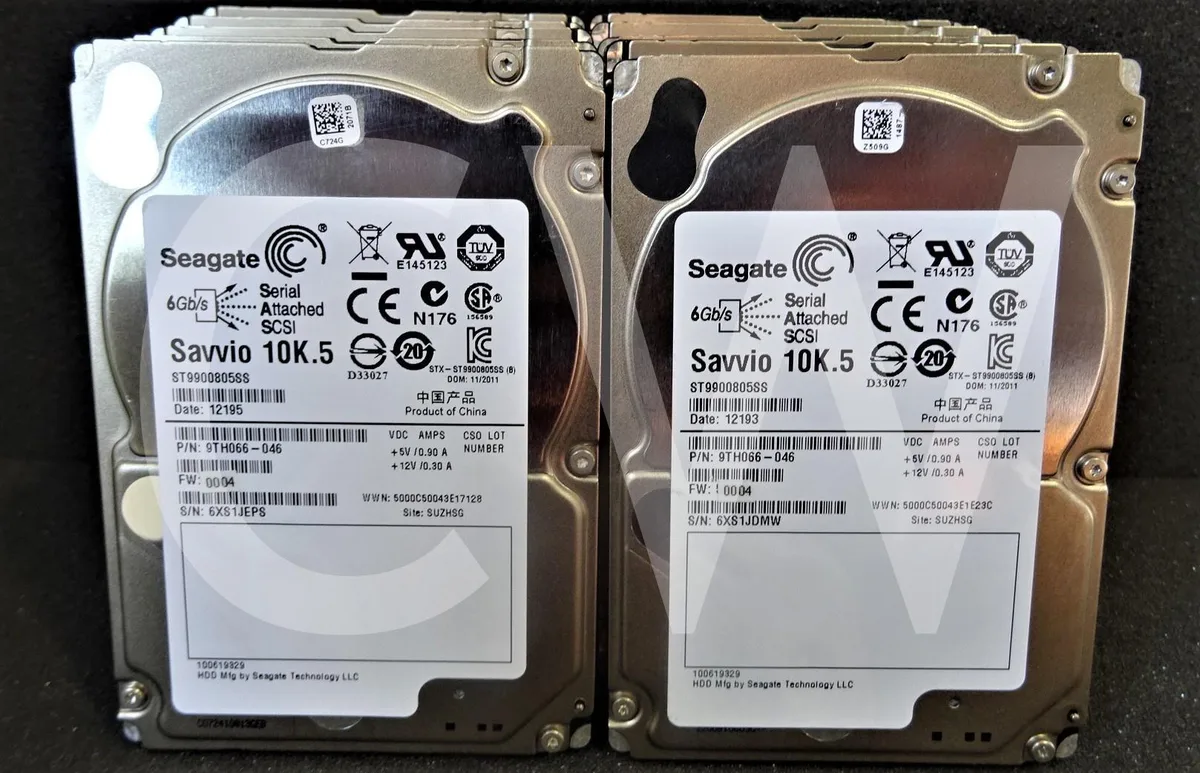 Seagate 2.5 inch SAS hard drive silver metal casing