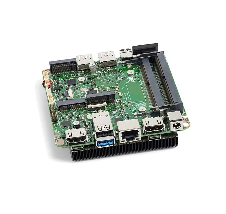 Intel Core i5-1240P UCFF motherboard, compact green PCB with dual HDMI ports