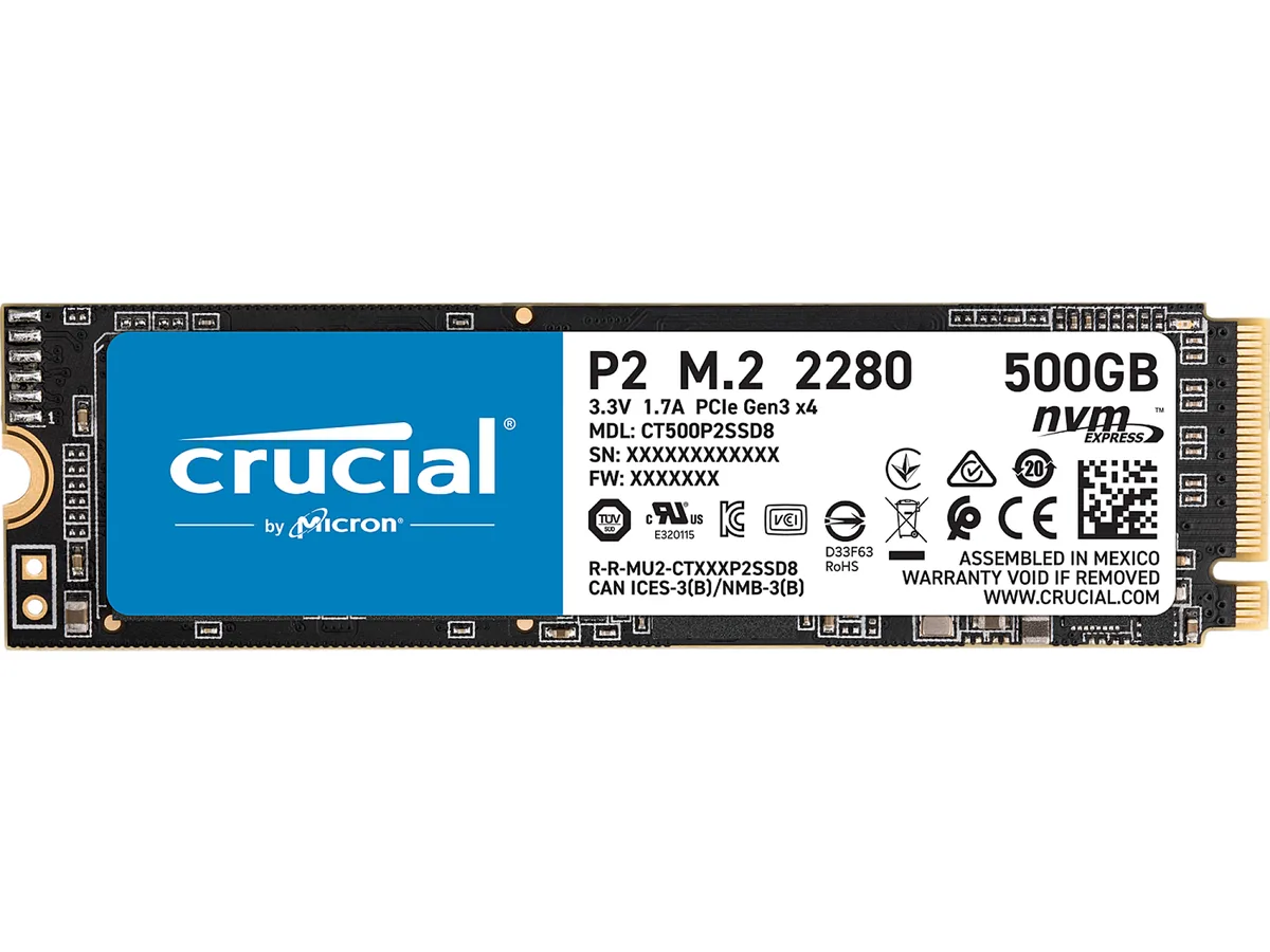 Crucial Crucial CT500P2SSD8 P2 500GB internal SSD — product photo