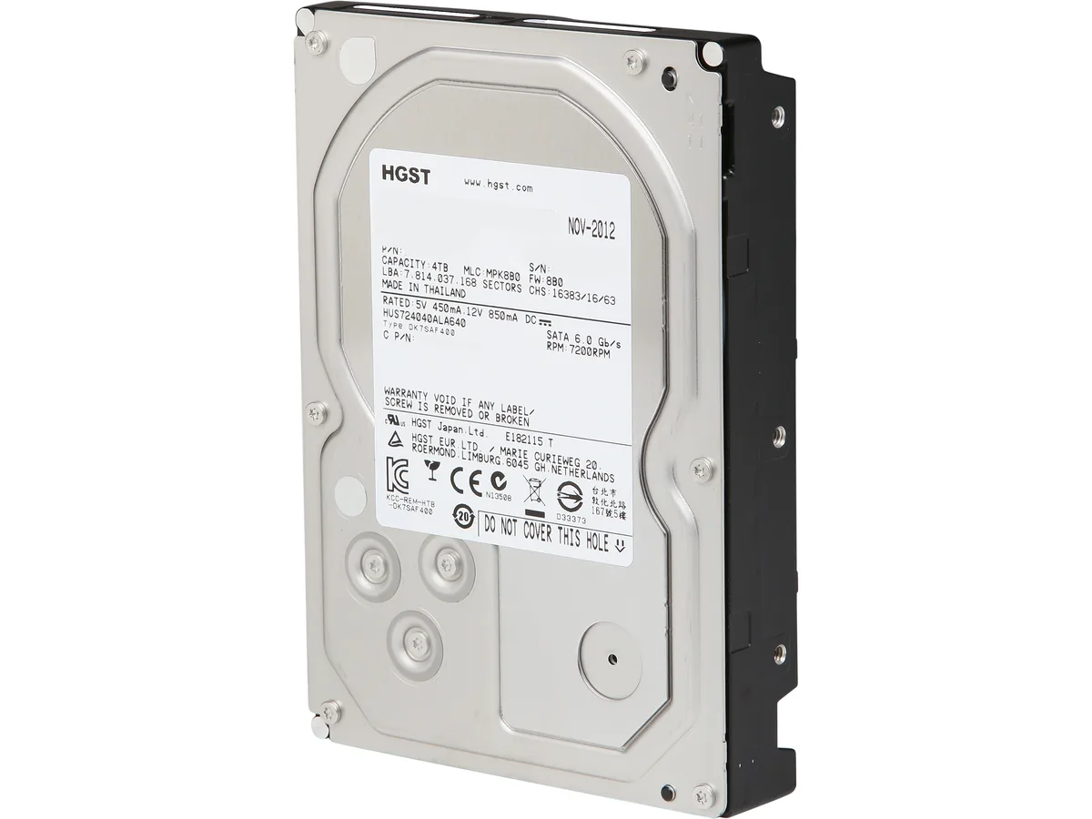 HGST HGST 0F14688 4TB 7200 RPM 64MB SATA 6.0Gb/s 3.5" internal hard drive — photo du produit