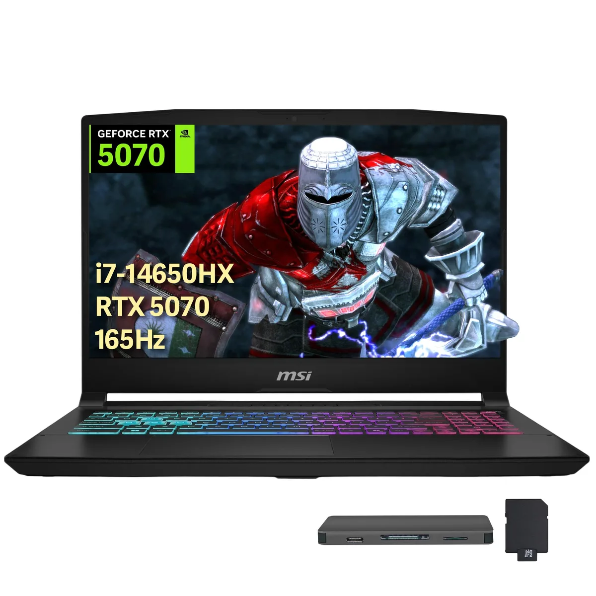 MSI MSI Katana 15.6" QHD 165Hz i7-14650HX RTX 5070 16GB 1TB Gaming Laptop with 1TB Docking Station — product photo