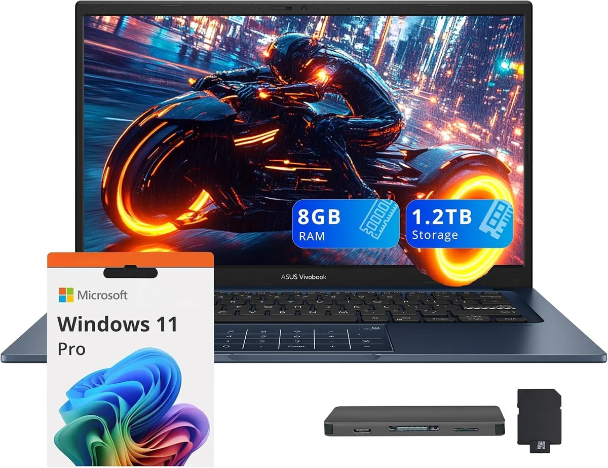 ASUS ASUS Vivobook 14 14.0" FHD Intel Core 5-120U 8GB 1.2TB Windows 11 Pro Blue business laptop — صورة المنتج