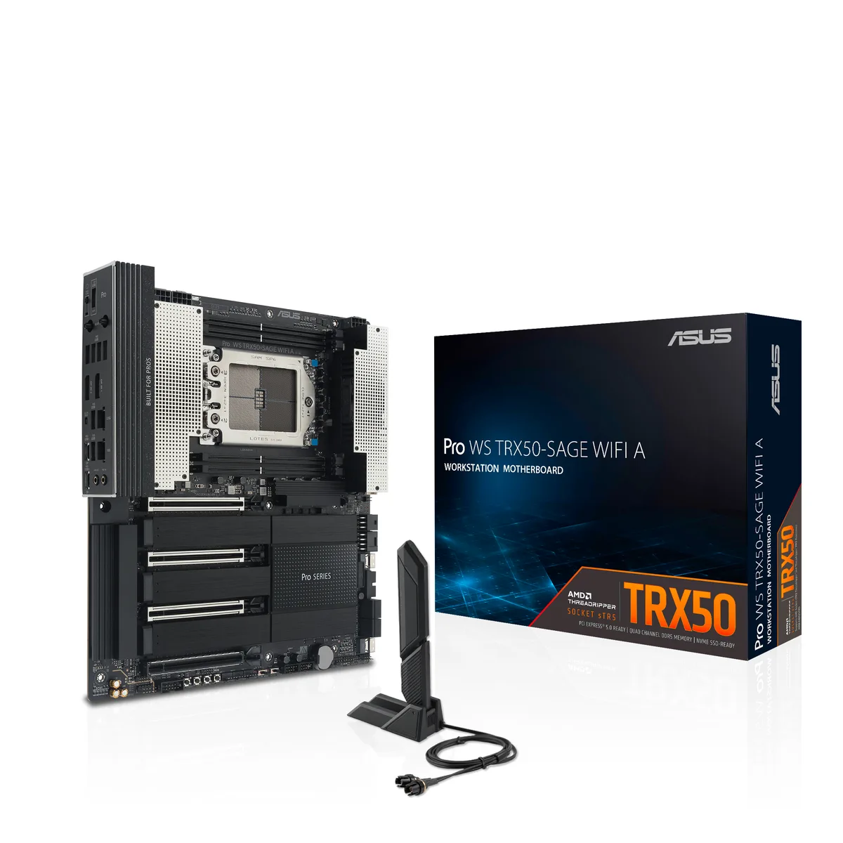 Rectangular CEB server motherboard with dark VRM heatsinks, four DDR5 slots, three full-length PCIe 5.0 x16 slots