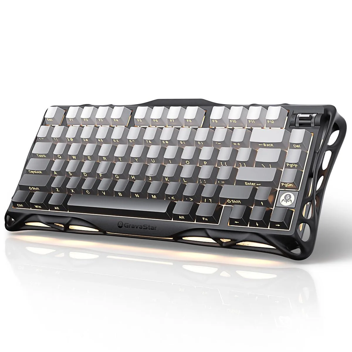 Audiovox - Generic Audiovox - Generic Mercury K1 75% Wired Gaming Keyboard Tactile Switches Black — 商品照片