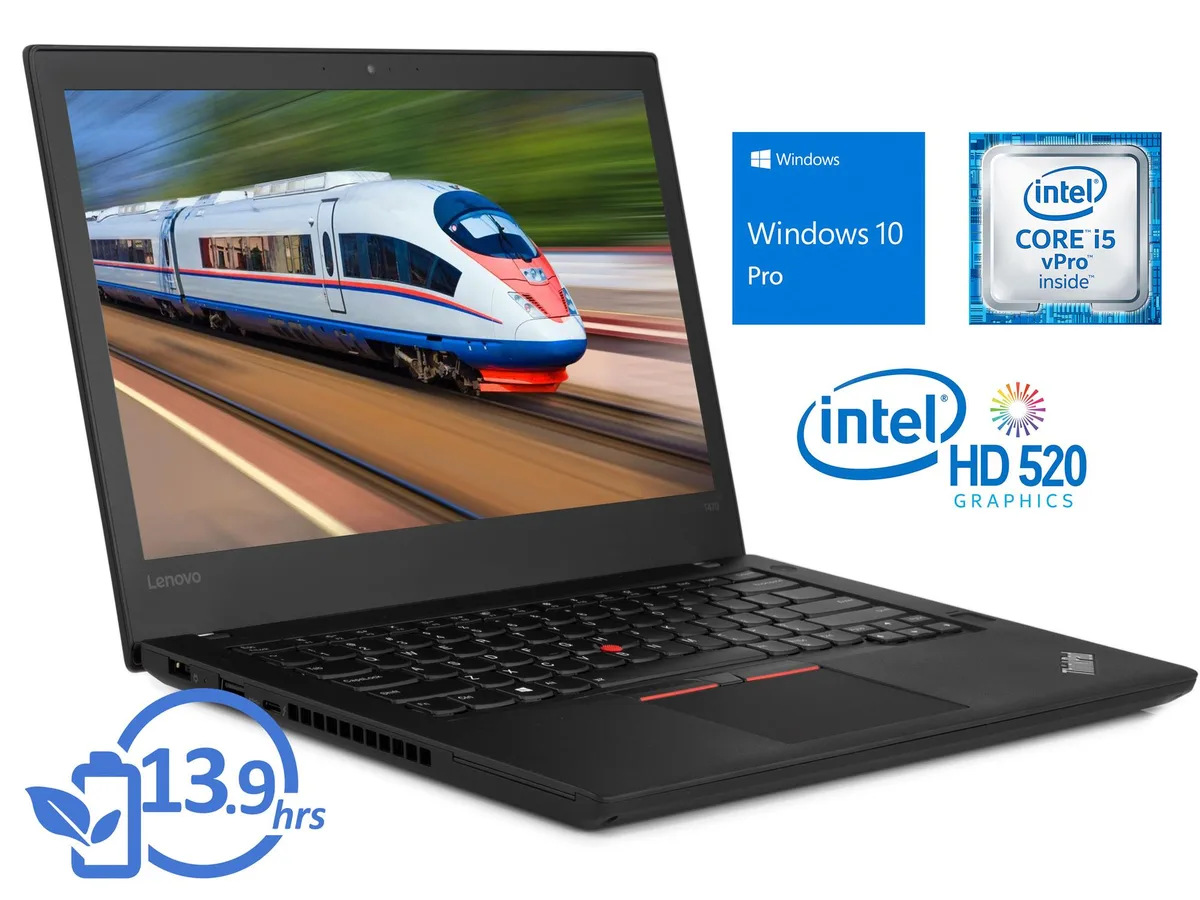 Lenovo Lenovo ThinkPad T470 laptop i5-6300U 8GB 128GB NVMe 14" HD — photo du produit
