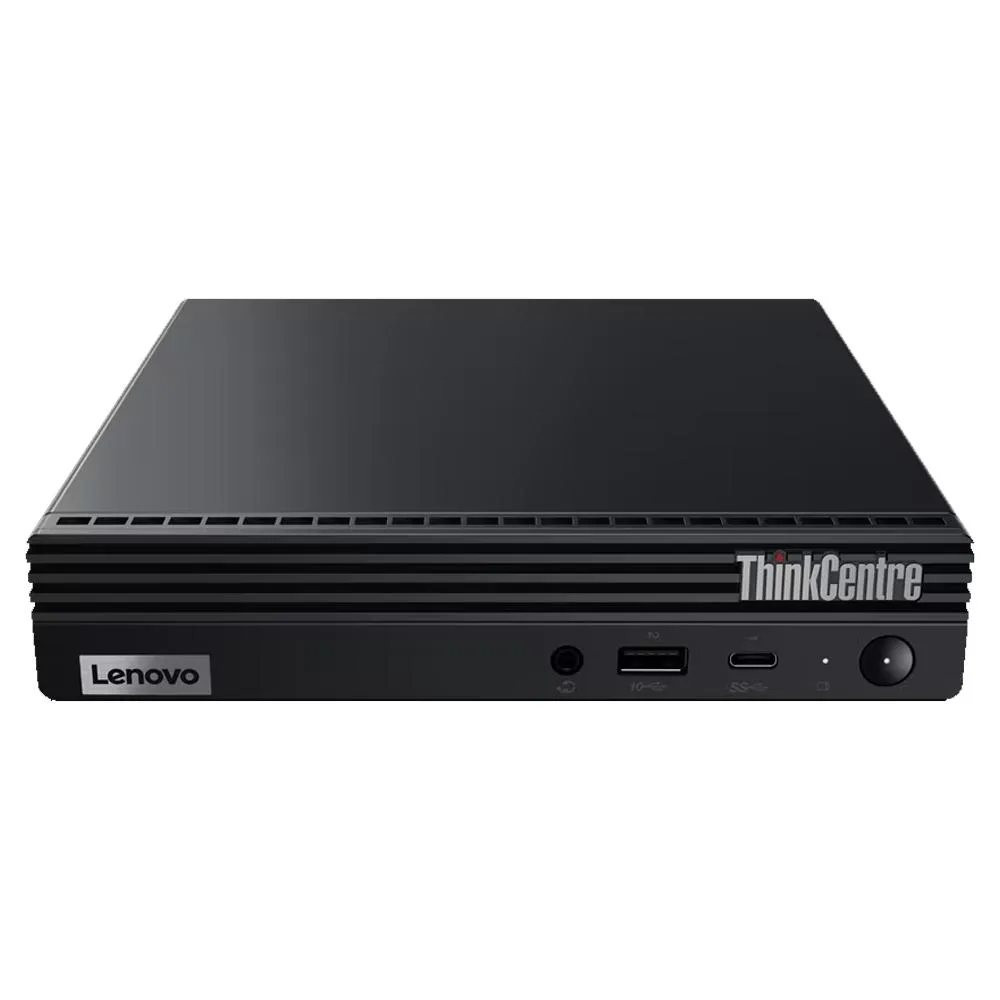 Black ultra-compact Lenovo ThinkCentre M60e Tiny desktop