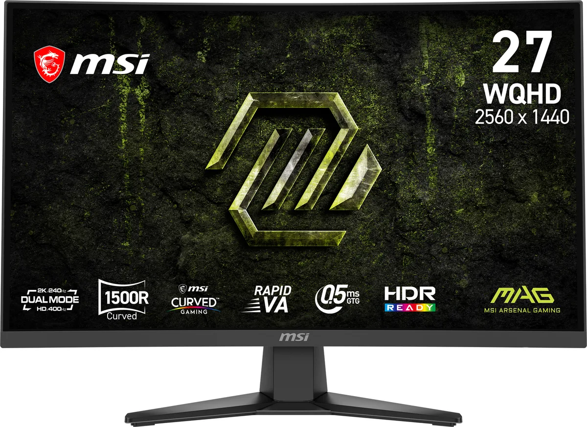 MSI MSI MAG 275CQDF X24 27" 240Hz/400Hz dual-mode gaming monitor — photo du produit