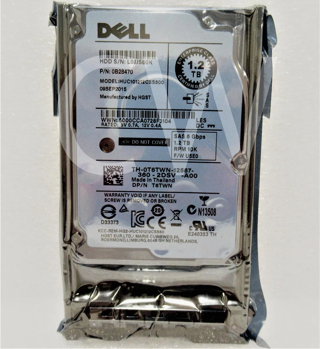 DELL DELL 1.2TB 10K SAS 6G 2.5in internal hard drive — produktfoto