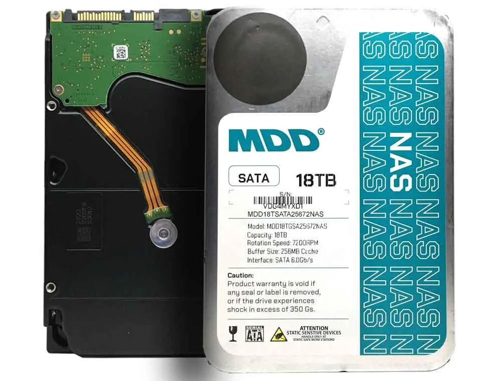 Silver 3.5-inch SATA hard drive, bare mechanism, no accessories