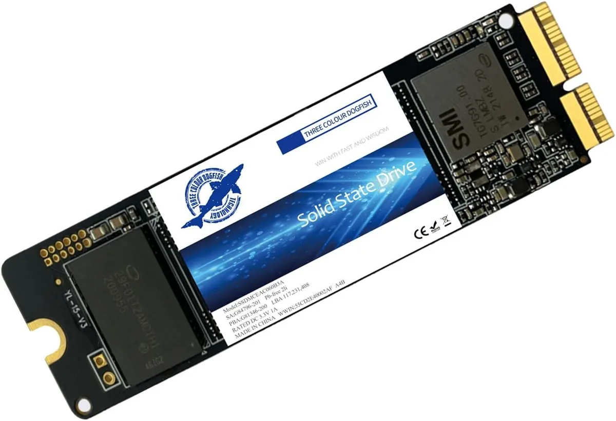 THREE COLOUR DOGFISH THREE COLOUR DOGFISH 256GB NVMe internal SSD MacBook Air A1465 A1466 — 제품 사진