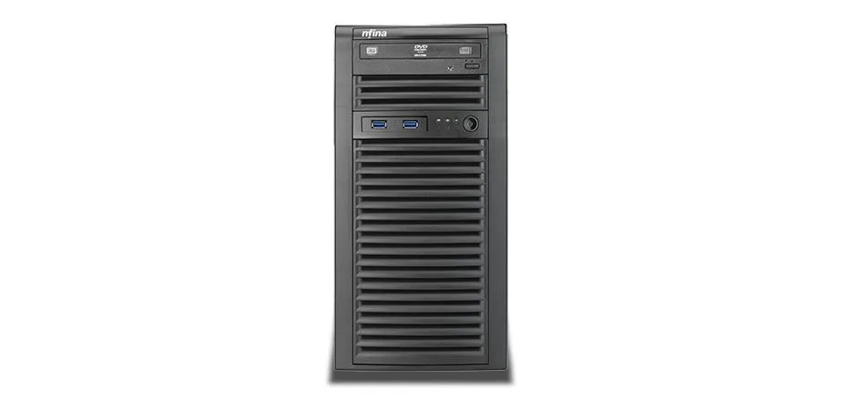 Nfina 144T mid-tower server chassis with front panel LEDs