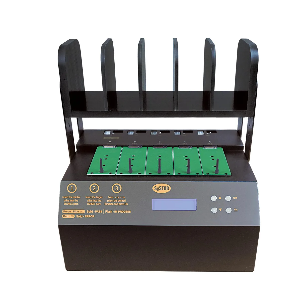 Systor Systor SYSNVME-YL06PRO04 1-to-4 NVMe/SATA duplicator 36GB/min — fotografie produktu