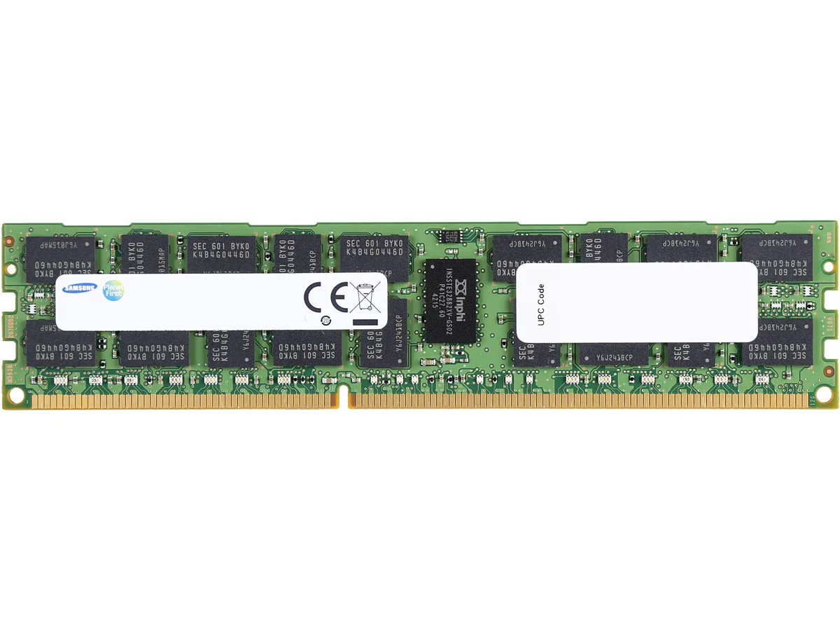 Green Samsung 16 GB DDR3 240-pin registered ECC DIMM