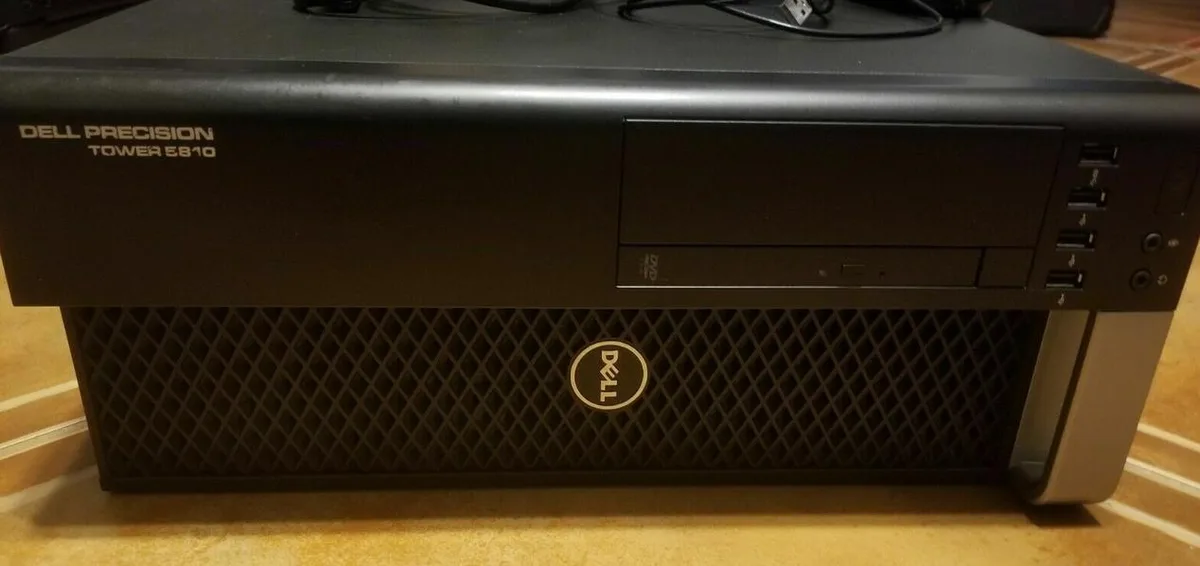 Tower desktop workstation in matte black finish