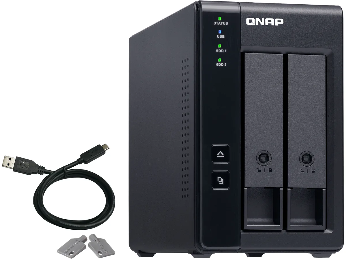 Qnap Qnap TR-002-US 2-Bay USB 3.2 Gen 2 Type-C Desktop NAS — fotografija proizvoda