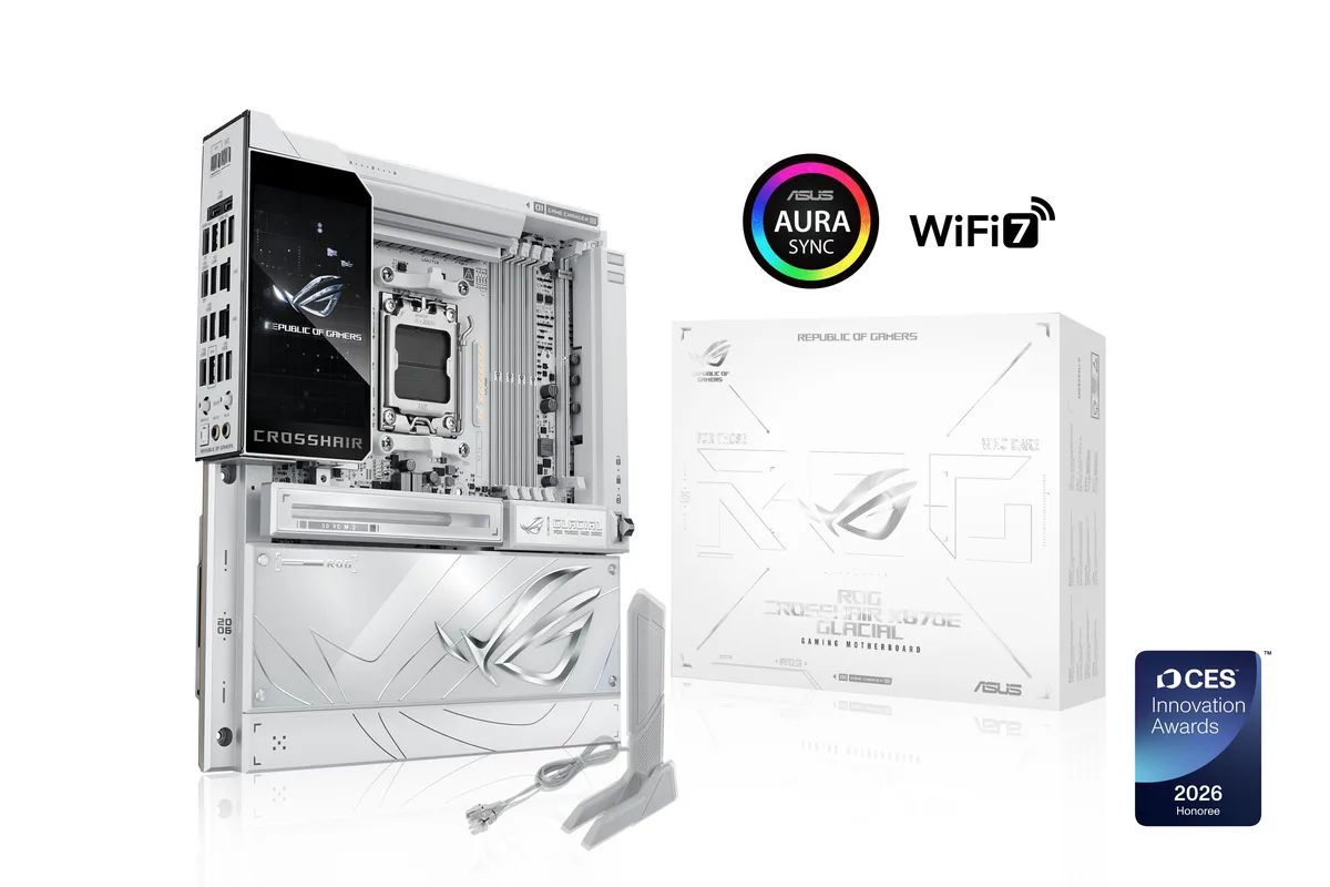 ASUS ASUS ROG CROSSHAIR X870E GLACIAL AMD motherboard — product photo