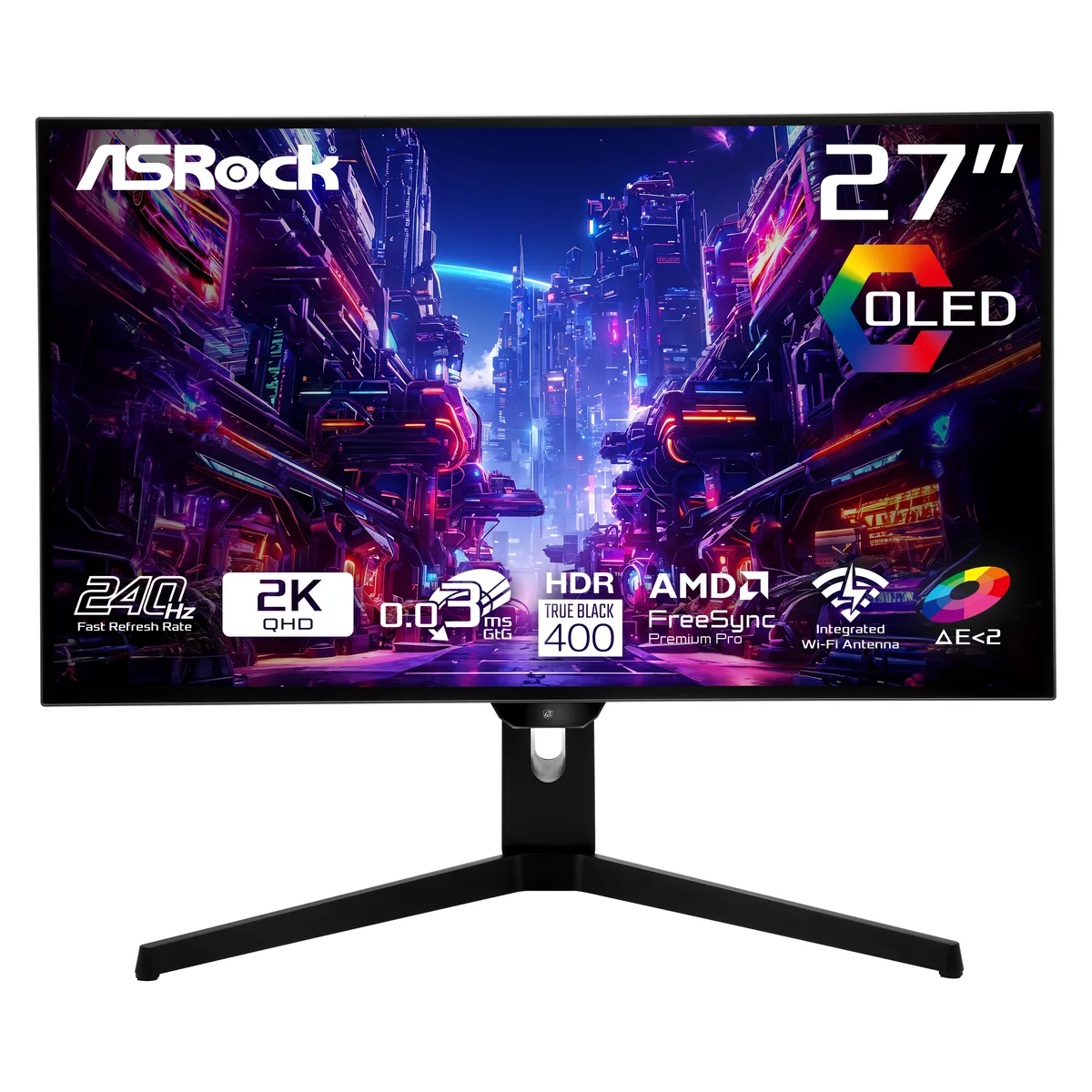 ASRock Phantom Gaming ASRock Phantom Gaming PGO27QFS 27" 240Hz OLED gaming monitor — product photo