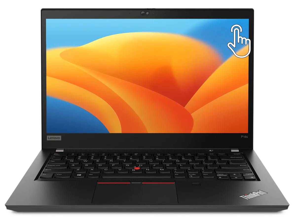 Black 14 inch ThinkPad P14s Gen 2 touchscreen laptop Grade B condition