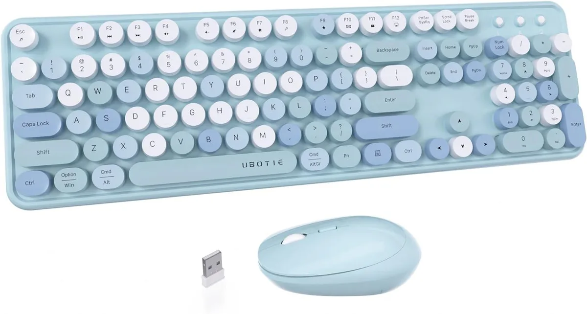 usbroway usbroway Gaming Keyboard Wireless Combo Blue-Colorful — product photo