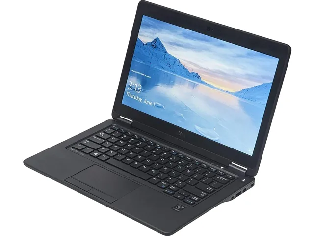 Refurbished Dell Latitude E7250 12.5 inch laptop, matte grey chassis with visible wear