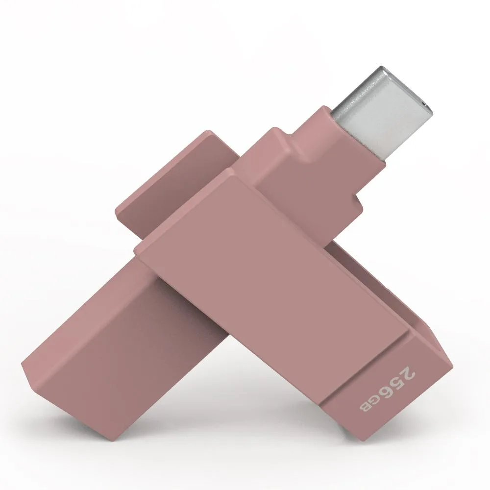 PIODATA PIODATA iXflash 256GB USB 3.2 Gen 1 Type-A & Type-C Pink — صورة المنتج