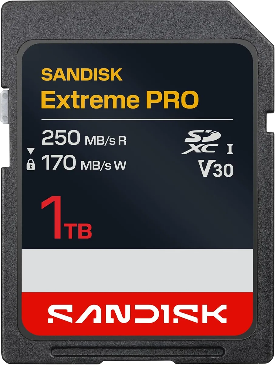 SanDisk SanDisk Extreme PRO SDXC UHS-I 1TB 250MB/s 170MB/s U3 V30 SDSDXXJ-1T00-GSCIN — tuotekuva