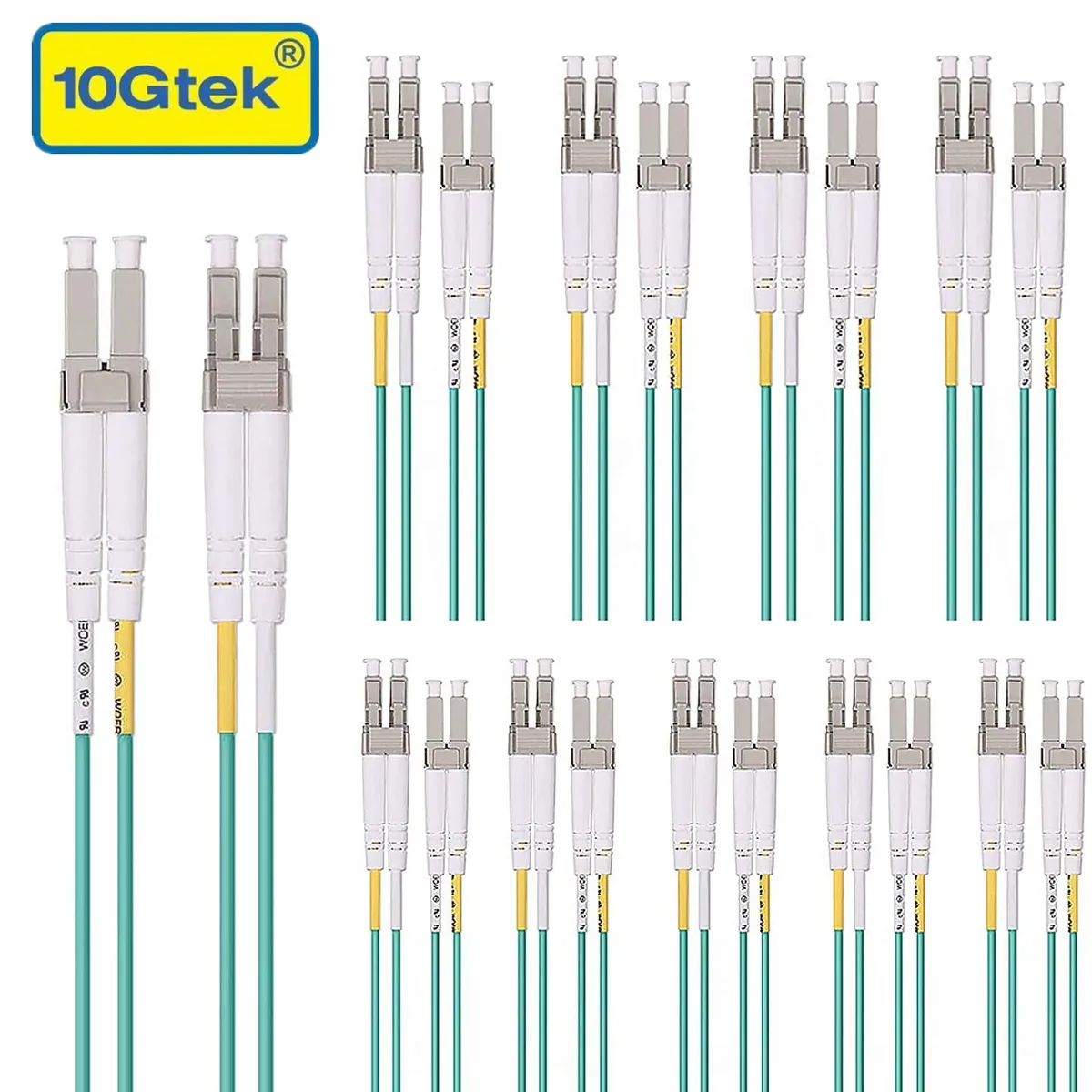 10Gtek 10Gtek LC-LC OM3 Duplex 50/125 LSZH 10-Pack 3.3 ft — fotografia produktu