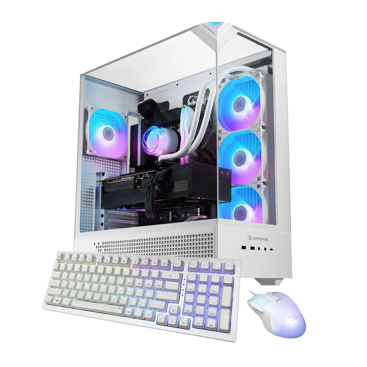 iBUYPOWER iBUYPOWER EWA9N5701 gaming PC Ryzen 9 9900X RTX 5070 12GB 32GB DDR5 2TB NVMe — product photo