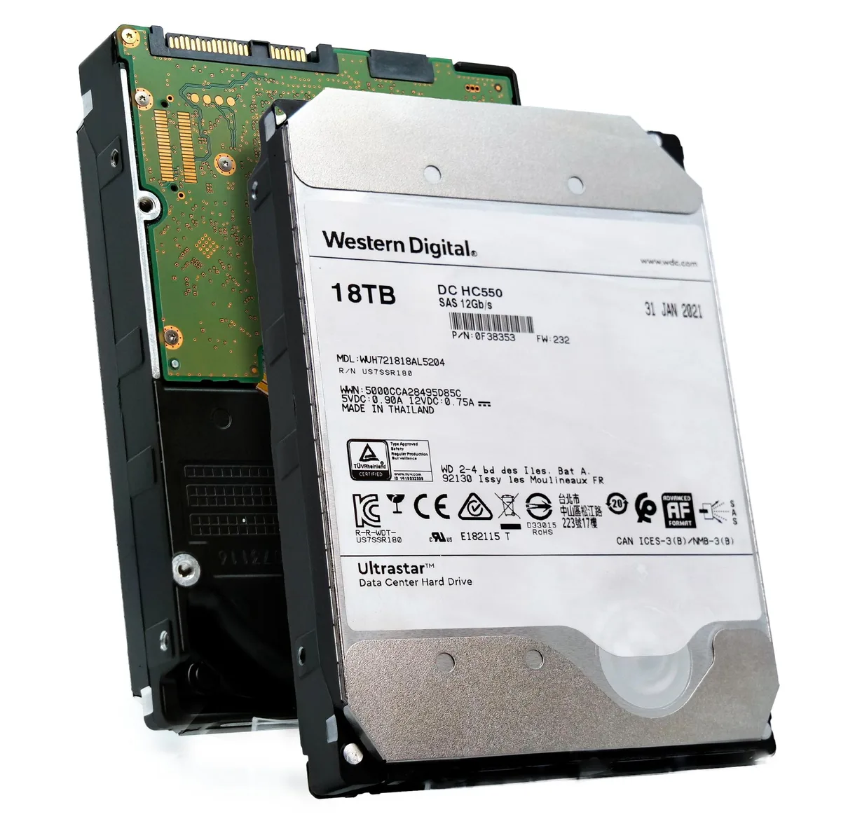 Western Digital Western Digital Ultrastar DC HC550 18TB SAS 12Gb/s 7.2K RPM 512MB 3.5" internal hard drive — fotografia produktu