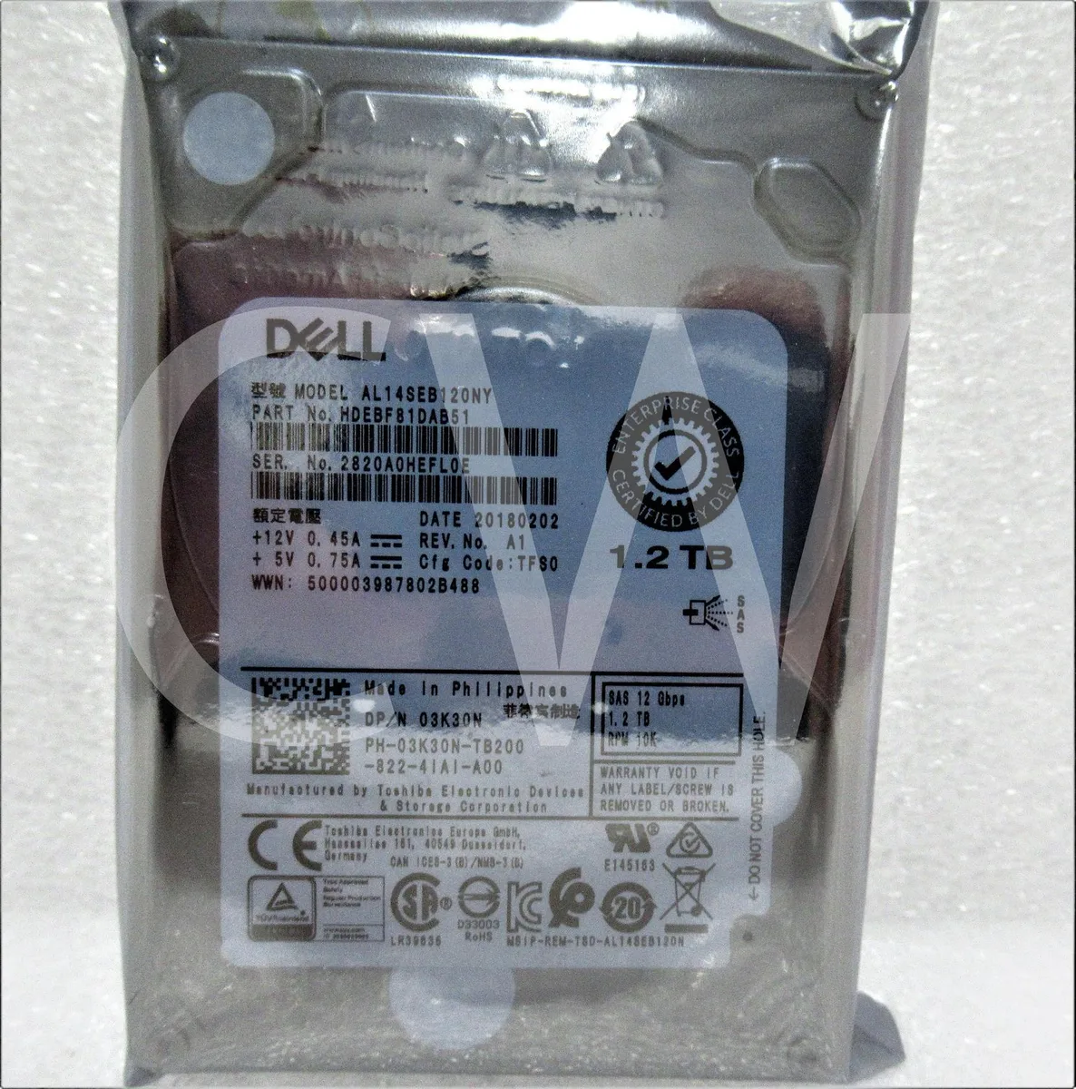 DELL DELL 1.2TB 10K SAS 12G 2.5 internal hard drive — 商品照片