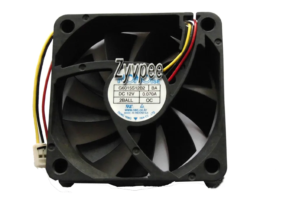 Zyvpee Zyvpee G6015S12B2 BA 60mm 12V 0.07A 3-pin case fan — 商品照片