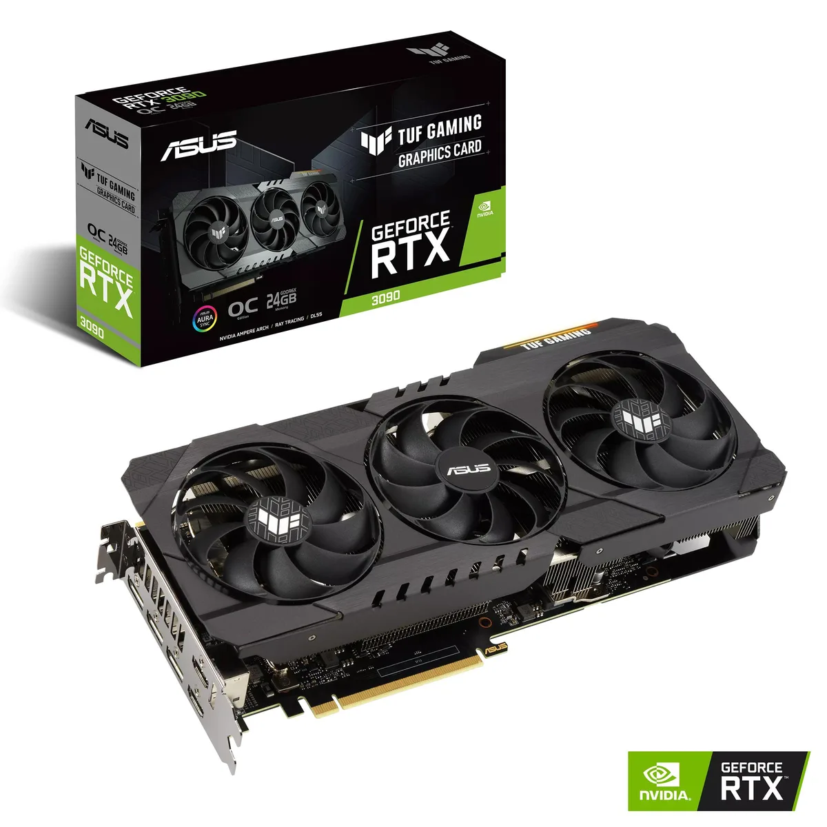 ASUS ASUS TUF Gaming GeForce RTX 3090 OC 24GB GDDR6X graphics card — photo du produit