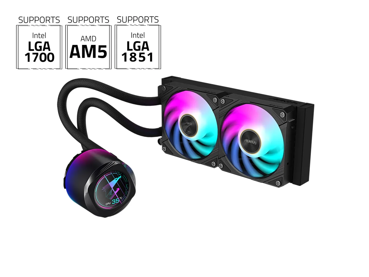 GIGABYTE GIGABYTE AORUS WATERFORCE X II 240 liquid cooler — 商品写真