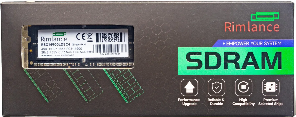 RIMLANCE RIMLANCE 4GB DDR3 1866MHz 1.35V SODIMM laptop RAM — foto produk