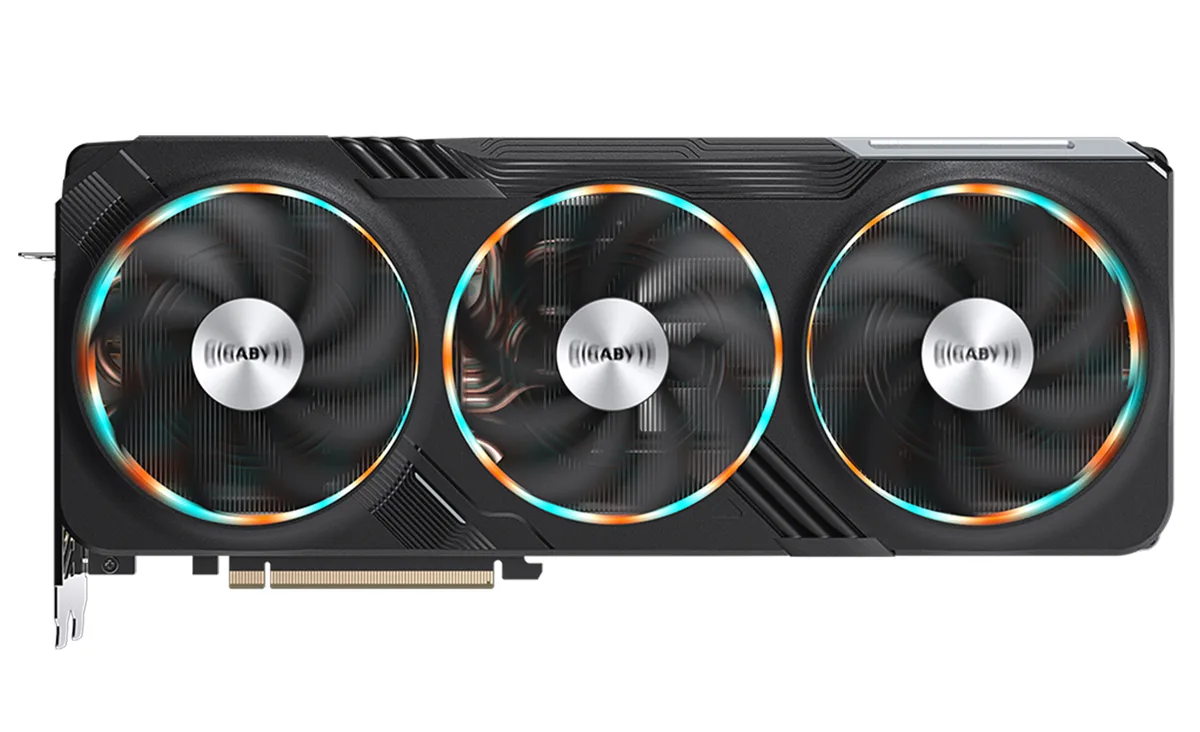 GIGABYTE GeForce RTX 4070 Ti triple-fan graphics card with metal backplate